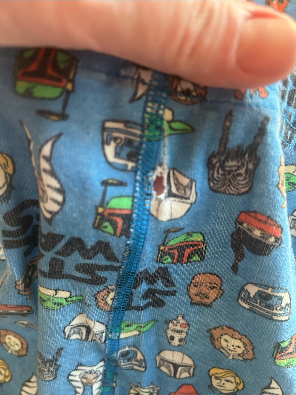 PLAY COND!!! Hanna Andersson Blue Star Wars Kids Pajama Set - Picture 2 of 3